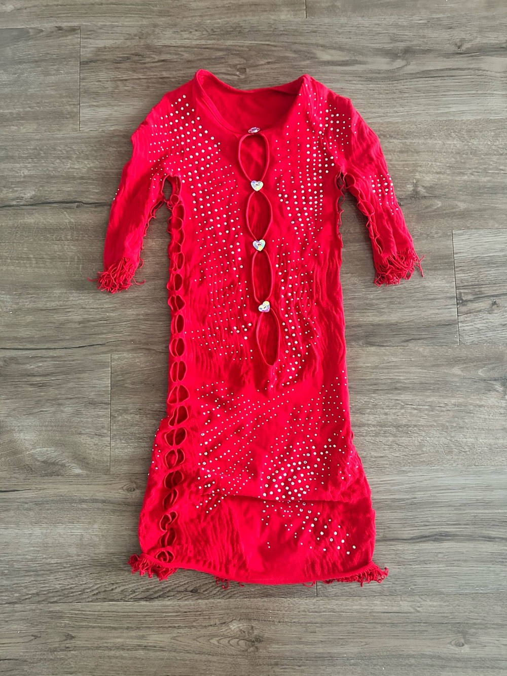 Poster Girl Dress (Small)
Red Studded Fringe Midi Dress